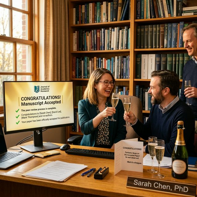 Celebrating successful manuscript acceptance